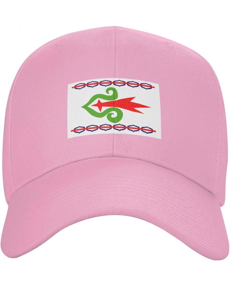 Flag of Sakhalin and Kuril Ainu Baseball Cap for Men Women Dad Hat Classic Adjustable Golf Hats Pink $10.28 Baseball Caps