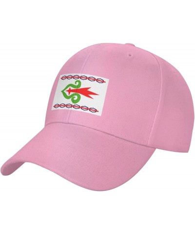 Flag of Sakhalin and Kuril Ainu Baseball Cap for Men Women Dad Hat Classic Adjustable Golf Hats Pink $10.28 Baseball Caps