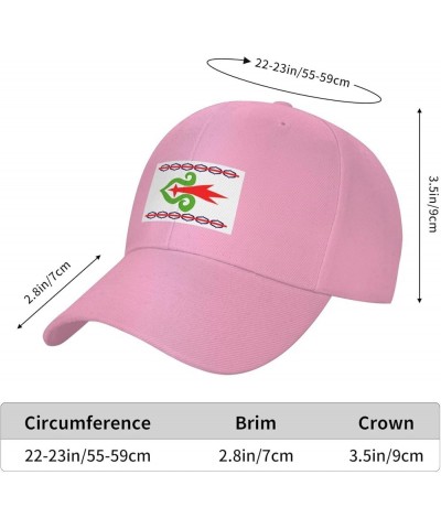 Flag of Sakhalin and Kuril Ainu Baseball Cap for Men Women Dad Hat Classic Adjustable Golf Hats Pink $10.28 Baseball Caps