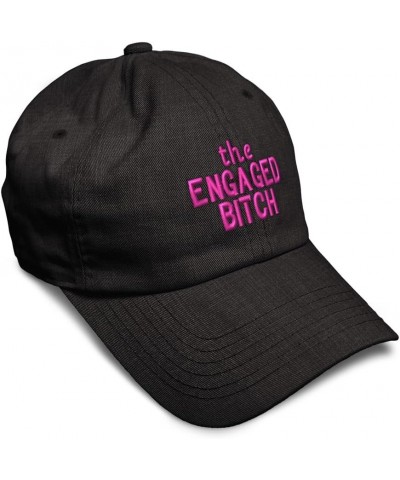 Soft Baseball Cap The Engaged Bitch Cotton Dad Hats for Men & Women Dark Denim $16.49 Baseball Caps