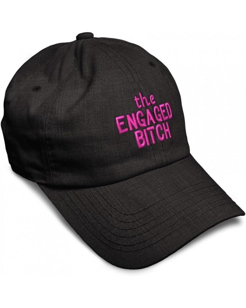 Soft Baseball Cap The Engaged Bitch Cotton Dad Hats for Men & Women Dark Denim $16.49 Baseball Caps