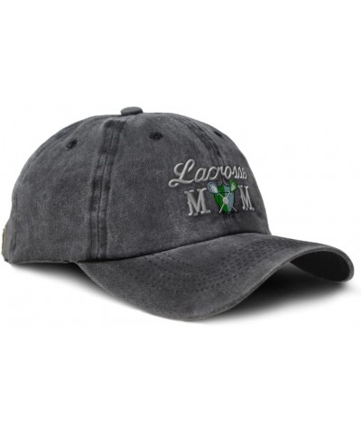 Custom Soft Washed Baseball Cap Lacrosse Mom Mom Cotton Dad Hats for Men & Women Black Design Only $12.40 Baseball Caps