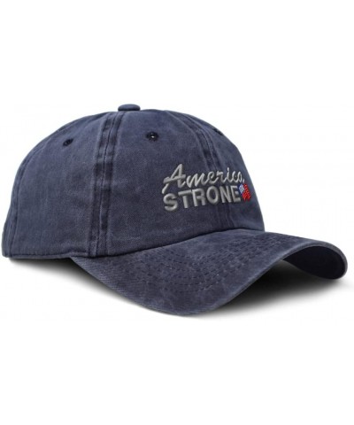 Custom Soft Washed Baseball Cap America Strone Cotton Dad Hats for Men & Women Navy Design Only $12.47 Baseball Caps