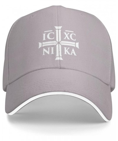 Christian Ic Xc Nika Eastern Orthodox Gifts Black Baseball Hats for Men Women Trucker Hat Sun Hats Fishing Hat Dad Hat Gray $...