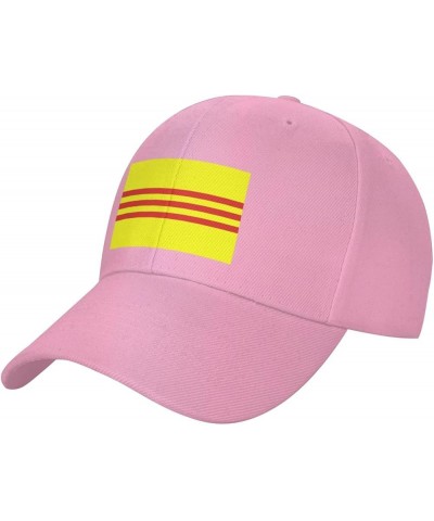 Adjustable Flag of South Vietnam Baseball Cap Women Men Hat Truck Driver Baseball Caps Sun Hats Pink $14.37 Baseball Caps