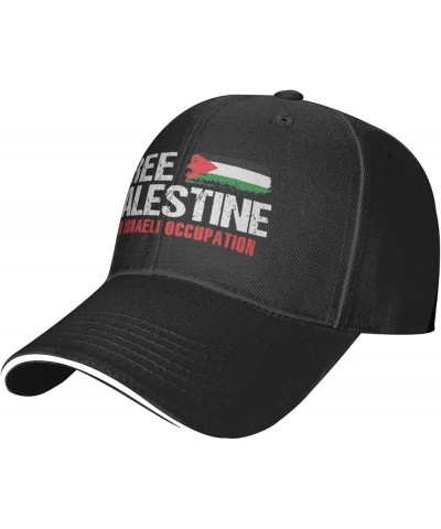 Stand with Palestine Cotton Dad Hat for Men and Women Soft Baseball Cap Black $7.49 Baseball Caps