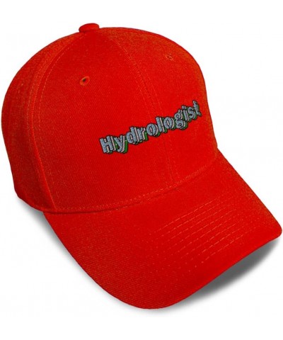 Custom Baseball Cap Hydrologist Water Acrylic Rain Dad Hats for Men and Women Red Design Only $9.88 Rain Hats