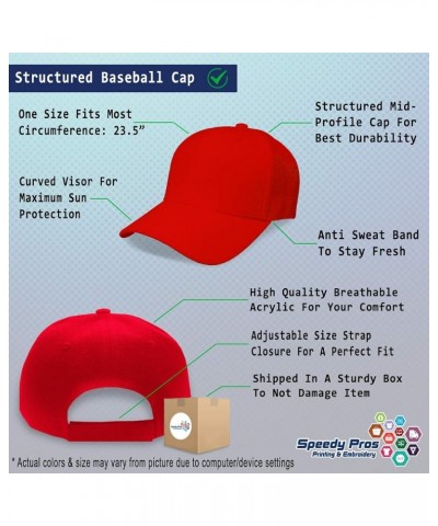 Custom Baseball Cap Hydrologist Water Acrylic Rain Dad Hats for Men and Women Red Design Only $9.88 Rain Hats