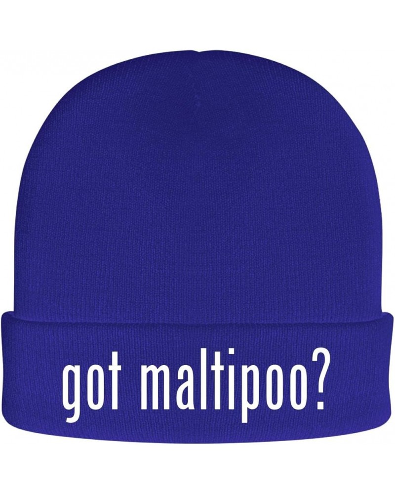 got Maltipoo? - Soft Adult Beanie Cap Blue $17.83 Skullies & Beanies