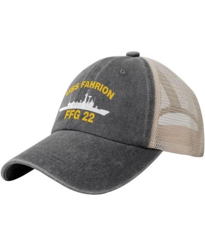 USS FAHRION FFG 22 Flag Baseball Caps-Denim Hats Cowboy Knit hat Fisherman's hat Deep Heather $15.35 Baseball Caps