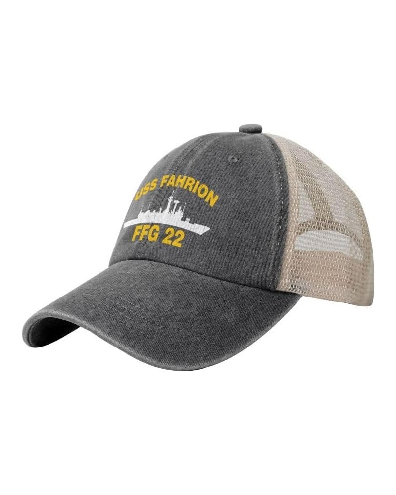 USS FAHRION FFG 22 Flag Baseball Caps-Denim Hats Cowboy Knit hat Fisherman's hat Deep Heather $15.35 Baseball Caps