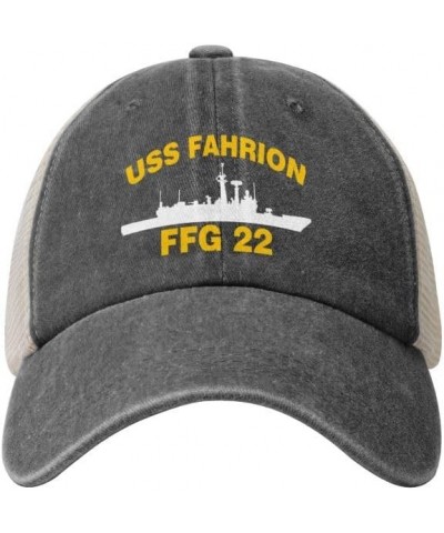 USS FAHRION FFG 22 Flag Baseball Caps-Denim Hats Cowboy Knit hat Fisherman's hat Deep Heather $15.35 Baseball Caps