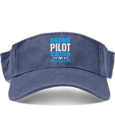 Drone Pilot If I Duck You Should Too Caps Visor for Teens Baseball Cap Trendy Sun Protection Hat Navy $11.00 Visors