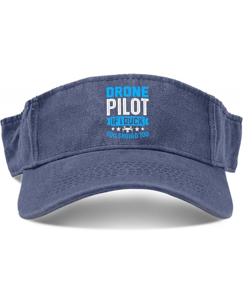 Drone Pilot If I Duck You Should Too Caps Visor for Teens Baseball Cap Trendy Sun Protection Hat Navy $11.00 Visors