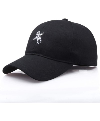 Mens and Womens Astronaut Emberoidery Baseball Cap Unisex Solid Color Hat Outdoor Casual Cotton Cap Casual Black $6.20 Rain Hats