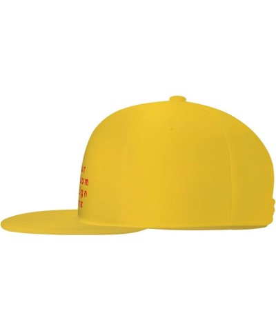 Custom Hat with Your Picture Text Logo Name Personalized Flat Bill Hats Yellow $7.77 Baseball Caps