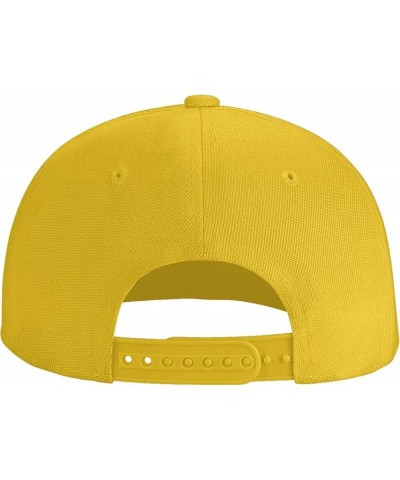 Custom Hat with Your Picture Text Logo Name Personalized Flat Bill Hats Yellow $7.77 Baseball Caps