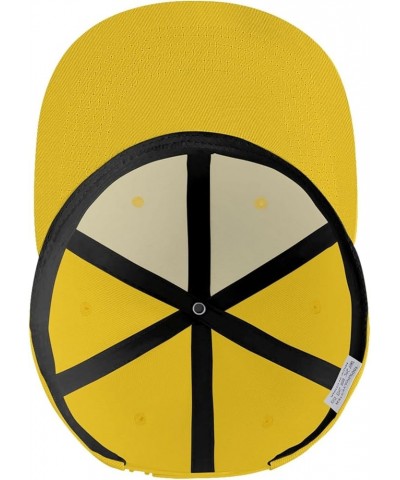 Custom Hat with Your Picture Text Logo Name Personalized Flat Bill Hats Yellow $7.77 Baseball Caps