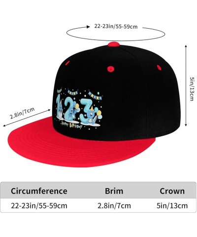 Cute Three Little Dinosaurs Snapback Hat for Men Women Baseball Cap Trucker Flat Bill Hats Dad Caps Red $11.39 Baseball Caps