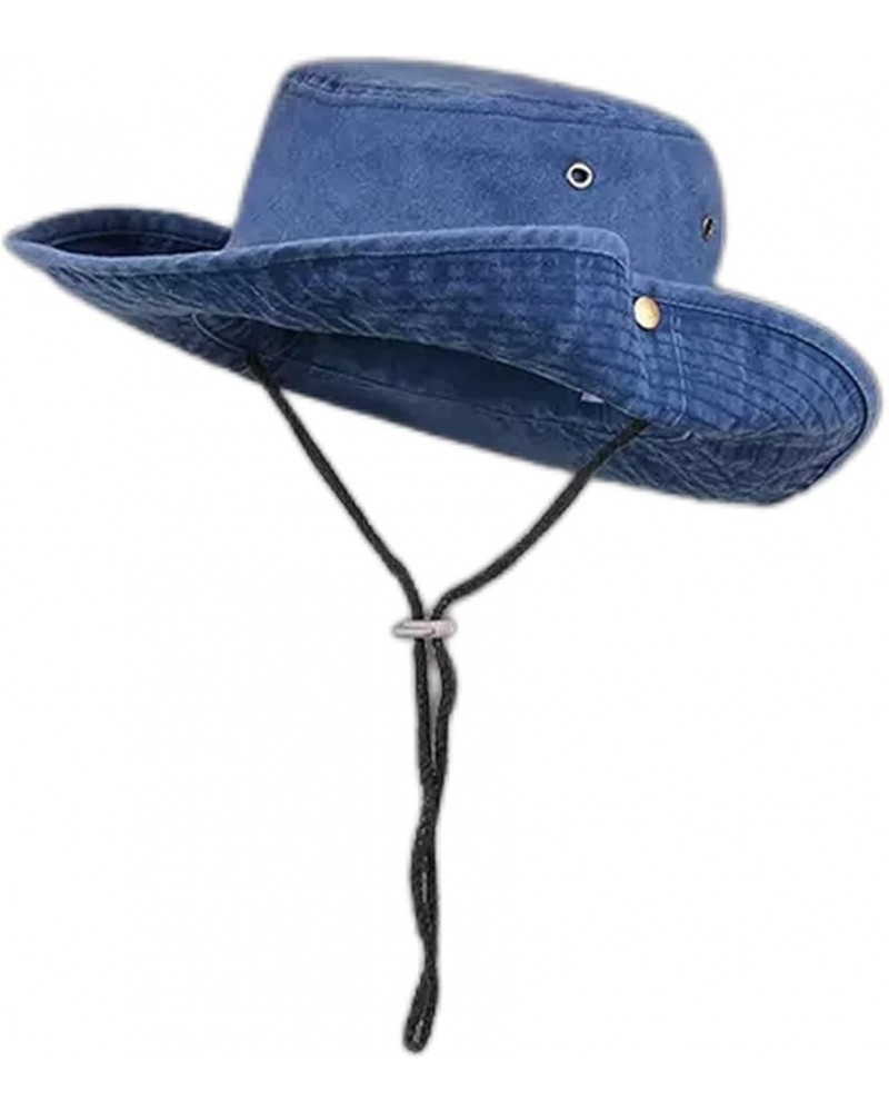 GMOIUJ Sunscreen hat Male Fishing hat Outdoor Cycling Sun hat Old Fisherman Cowboy hat Female E $85.64 Sun Hats