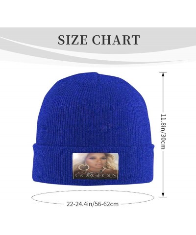 Women Men Beanie Hats Warm Winter Softknit Caps Unisex Pullover Hat Casual Knit Cuffed Cap Black Blue $9.89 Skullies & Beanies