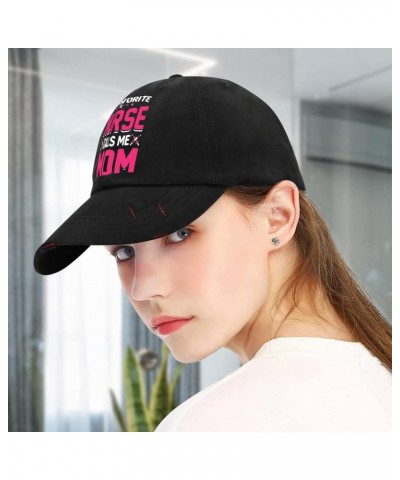 Mens Hats Mother Gifts Baseball Cap for Women's Lids Hat Trendy Mother Gifts Visor Hat Allblack $11.97 Visors