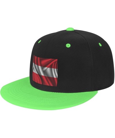 Silk Style Flag of Austria Baseball Cap for Men Women Snapback Hat Adjustable Flat Bill Hats Green $14.34 Baseball Caps