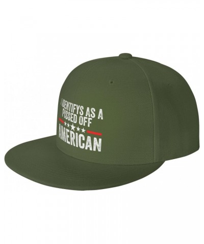 I Identifys As A Pissed Off American Baseball Hats Adjustable Dad Hat Gift for Men/Women Snapback Hat,Moss Green $10.41 Baseb...