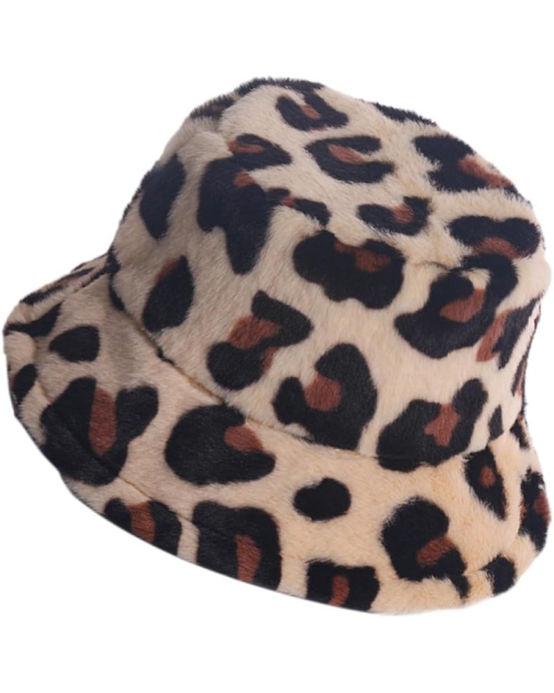 2pcs Leopard Bucket Hat Leopard Fisherman Cap Wide Bucket Hat Leopard Print Gifts Fuzzy Bucket Hat As Shown $15.18 Bucket Hats