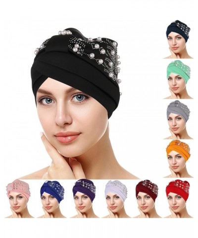 Head Scarf For Cancer Patients Women Hat Muslim Hijab Scarfs Head Coverings For Women Chemo Beanies For Women Hats Black $7.3...