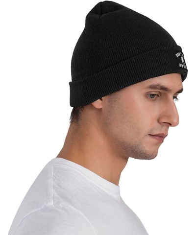 Winter Knit Hat Cap for Men Women, Don't Bully My Breed Unisex Beanie Hat Cuffed Skull Cap Warm Ski Hats Black Black $6.75 Sk...