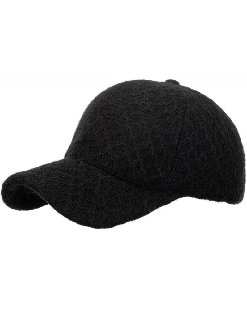 Fashion Women Men Sport Solid Color Keep Warm Knitting Beach Baseball Cap Hip Hop Hat Sun Hat Hat Caps for Men Black $10.97 S...