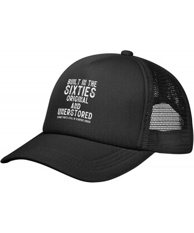 Built in The Sixties Original Baseball Cap for Men Women Adjustable Mesh Trucker Hat Black Black $9.77 Baseball Caps