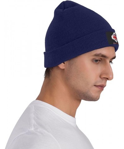 Beanie Hat Stretchy Hat Soft Warmth Knit Hat Cap for Men & Women Unisex Navy Blue $8.35 Skullies & Beanies