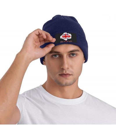 Beanie Hat Stretchy Hat Soft Warmth Knit Hat Cap for Men & Women Unisex Navy Blue $8.35 Skullies & Beanies