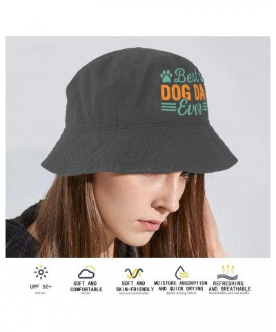 Best Dog dad Ever Bucket Hat Bottom Dog paw Bucket Hats Funny Women Hat Dance Accessories for Fishing Must Haves $23.02 Bucke...