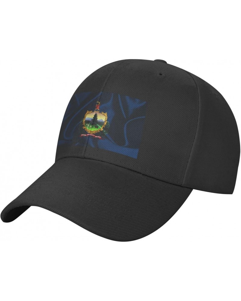 Classics Baseball Cap Flag of Vermont Caps Adjustable for Women Men Black $11.09 Baseball Caps