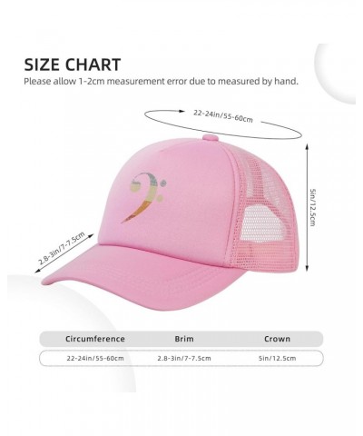 Retro Clef Bass Clef Gifts Baseball Hats for Men Black Baseball Cap Men Women Classic Adjustable Plain Hat Trucker Hat Pink $...