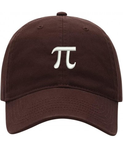 Baseball Cap Men Women Pi Math Symbol Embroidered Unisex Classic Adjustable Strapback Dad Hat Brown $14.73 Baseball Caps