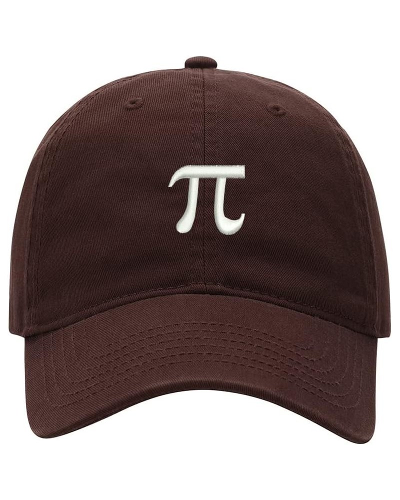 Baseball Cap Men Women Pi Math Symbol Embroidered Unisex Classic Adjustable Strapback Dad Hat Brown $14.73 Baseball Caps