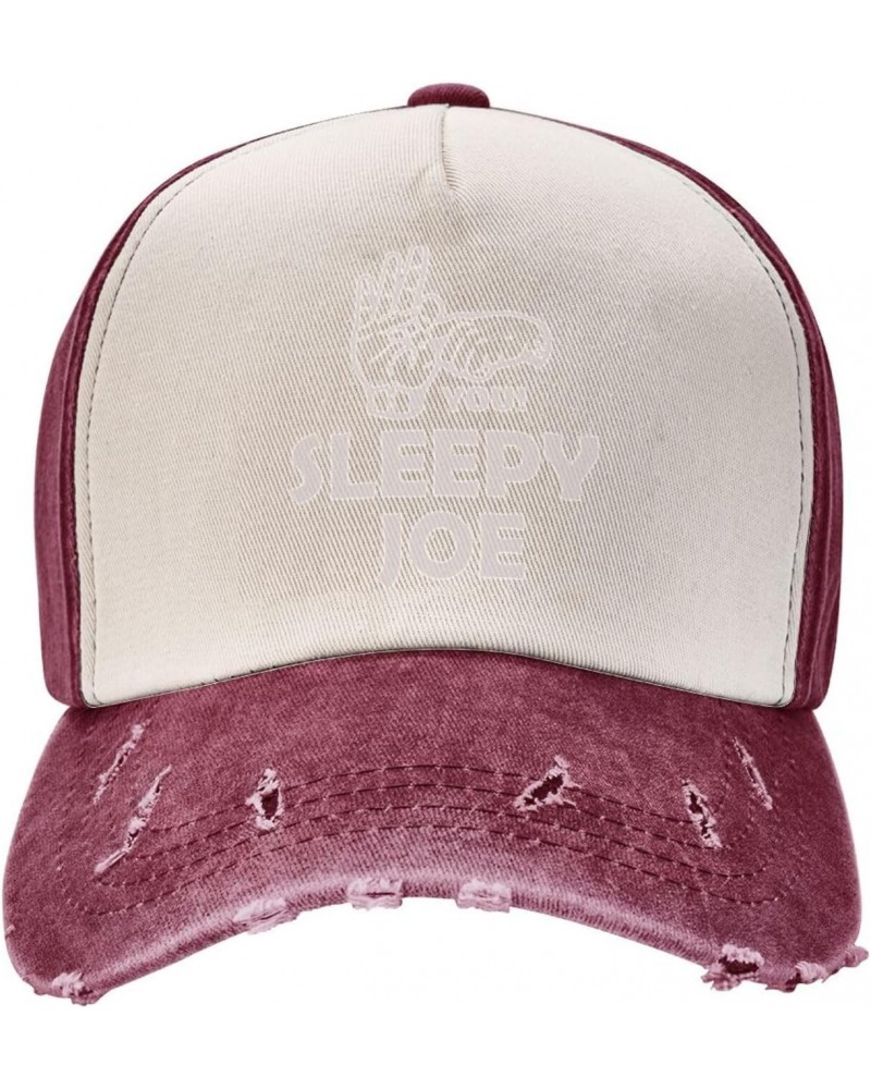 Fuck You Sleepy Joe Upgrade Your Style with Funny Adjustable Cotton Baseball Caps for Men and Women Dark Red $19.13 Baseball ...