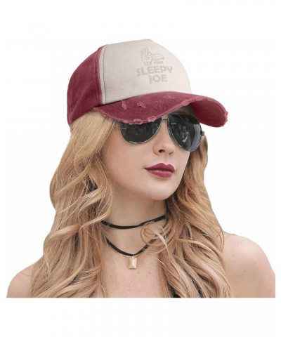 Fuck You Sleepy Joe Upgrade Your Style with Funny Adjustable Cotton Baseball Caps for Men and Women Dark Red $19.13 Baseball ...