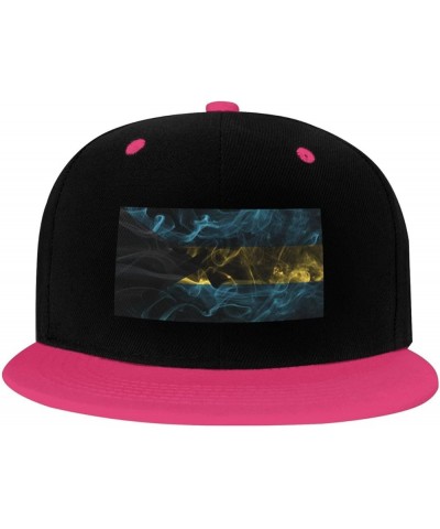 Smoke Style Flag of The Bahamas Snapback Hat for Men Women Baseball Cap Trucker Flat Bill Hats Dad Caps Pink $12.12 Baseball ...