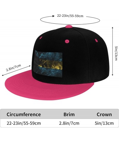 Smoke Style Flag of The Bahamas Snapback Hat for Men Women Baseball Cap Trucker Flat Bill Hats Dad Caps Pink $12.12 Baseball ...