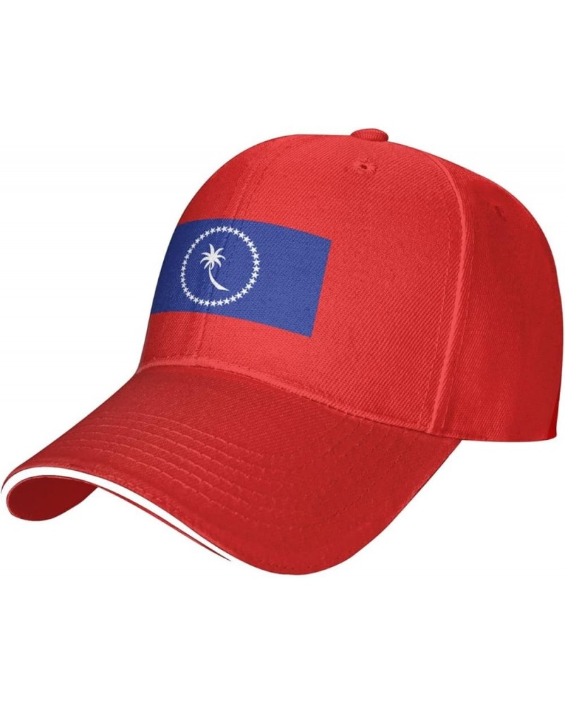 Flag of Chuuk Baseball Cap for Men Women Outdoor Adjustable Dad Hat Red $13.24 Baseball Caps