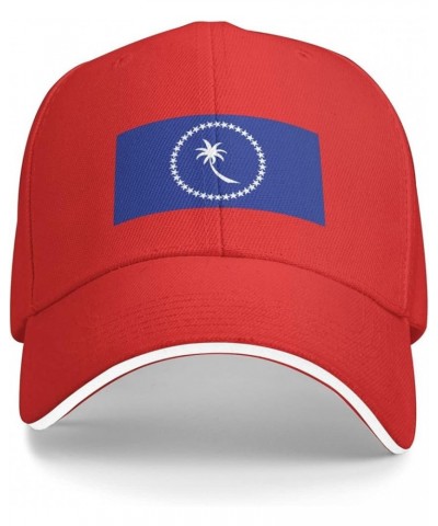 Flag of Chuuk Baseball Cap for Men Women Outdoor Adjustable Dad Hat Red $13.24 Baseball Caps