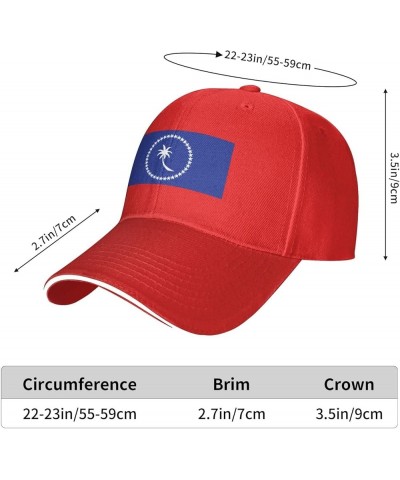 Flag of Chuuk Baseball Cap for Men Women Outdoor Adjustable Dad Hat Red $13.24 Baseball Caps