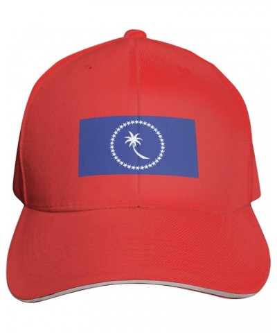 Flag of Chuuk Baseball Cap for Men Women Outdoor Adjustable Dad Hat Red $13.24 Baseball Caps