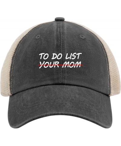 to Do Llist Your Mmom Trucker Caps Midterm Elections Hats for Men Hiking Hats Quick Dry Trucker Cap Women Allblack $7.64 Visors