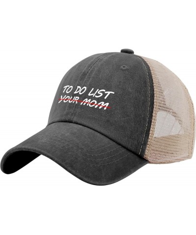 to Do Llist Your Mmom Trucker Caps Midterm Elections Hats for Men Hiking Hats Quick Dry Trucker Cap Women Allblack $7.64 Visors